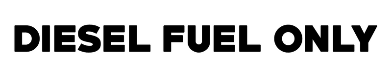 Diesel Fuel Only Text Decal Sticker Warning Vinyl