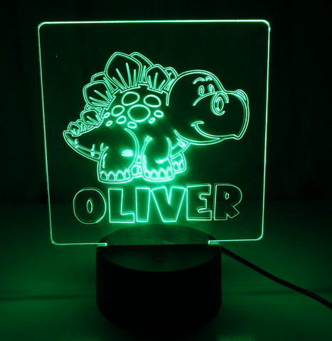 Image of Dino Spike Custom Name LED Lamp & Remote Control