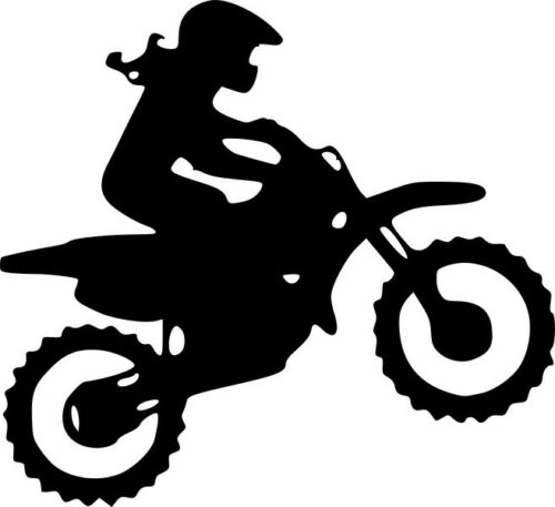 Dirt Bike motocross girl female rider bike funny vinyl sticker decal