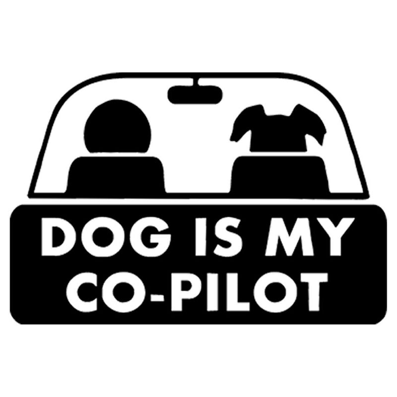 Dog Is My Co Pilot Sticker Car Window Door Bumper Auto Truck Wall Vinyl Decal