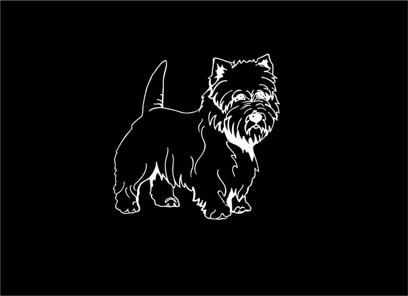 Dog Breed Westie West Highland White Terrier Vinyl Decal Sticker Custom Car Vehicle Auto Decal