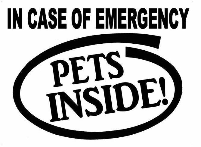 Dog Cat Pet Emergency Rescue Decal Sticker