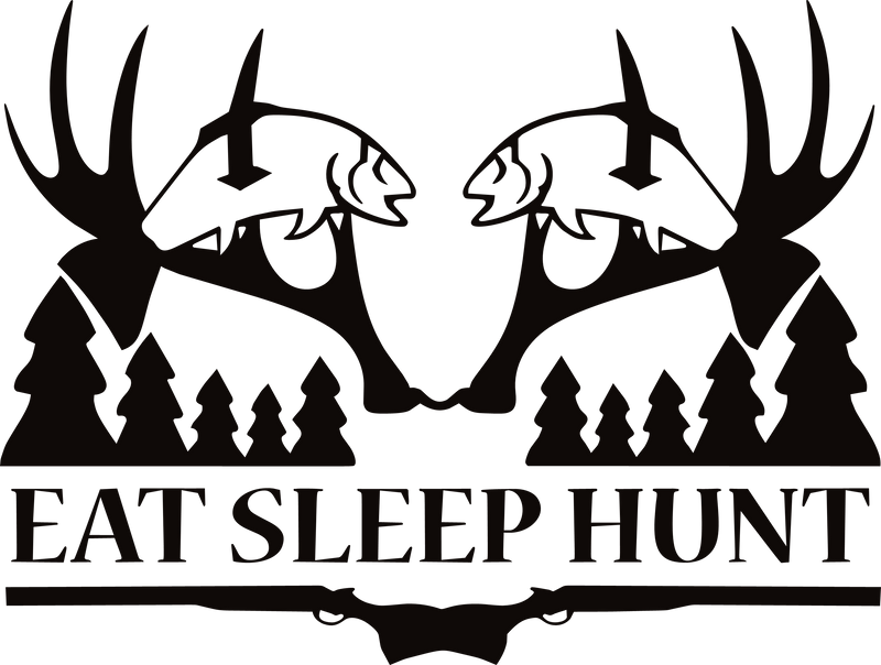 EAT SLEEP HUNT Hunting Decal EAT SLEEP HUNT Fishing Hunt Sticker