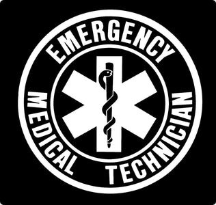 EMT Emergency Medical Technician Logo Vinyl Decal Sticker Car Truck Window