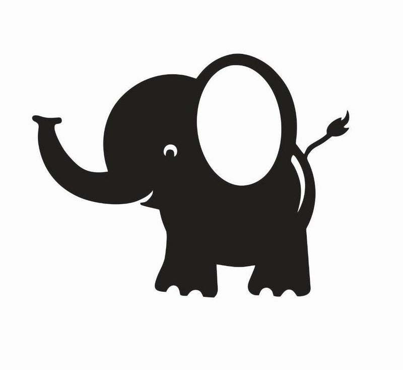 Elephant Cute Vinyl Die Cut Car Decal Sticker