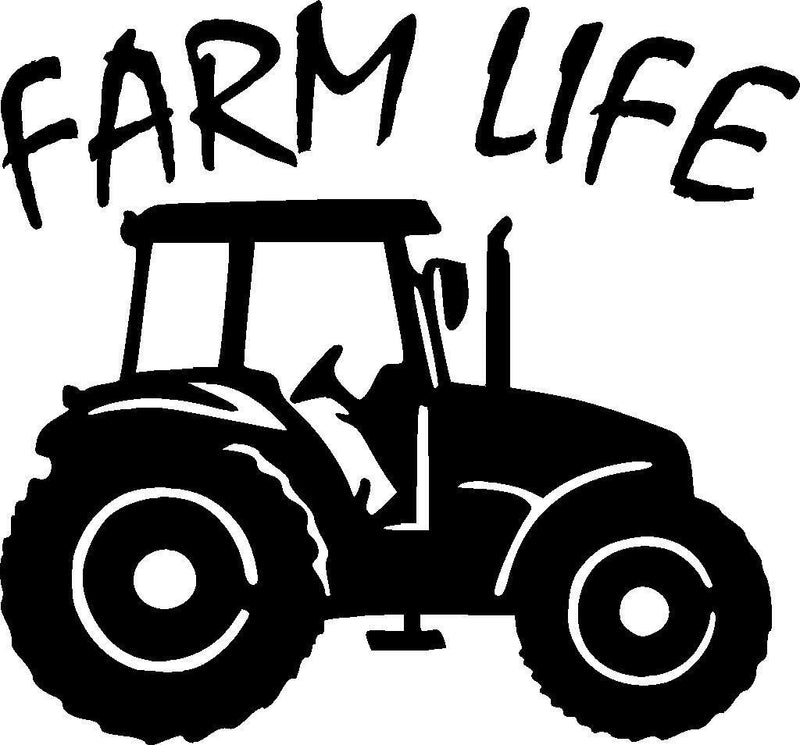 FARM LIFE tractor vinyl decal sticker