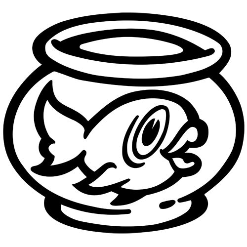 Fishbowl gold fish bowl home family pet animals jdm vinyl decal sticker