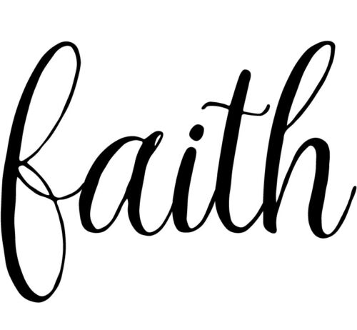 Faith text vinyl sticker decal aphorism religion jesus
