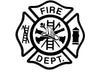 Fire Department Maltese Cross Sticker decal firefighter fireman