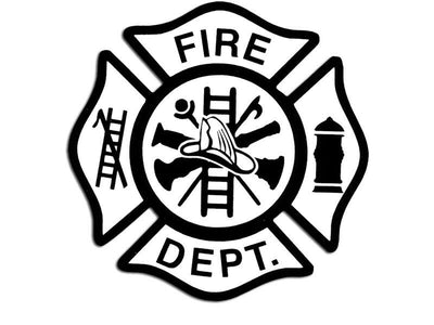 Fire Department Maltese Cross Sticker decal firefighter fireman