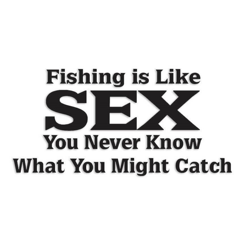 Fishing Like Sex STD Fish Decal Sticker