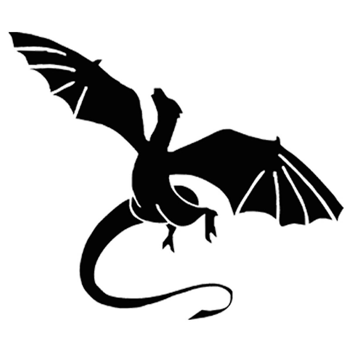 Flying Dragon with Wings Sticker Vinyl Car Window Wall Motorcycle Auto Decal