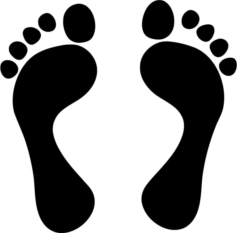 Foot feet footprint tracks Vinyl Car Window Laptop Decal Sticker