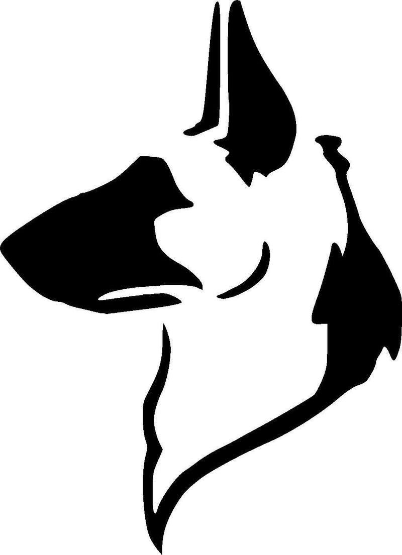 German Shepherd k9 dog (side view) vinyl decal sticker