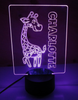 Giraffe LED LAMP Custom Name & Remote Control