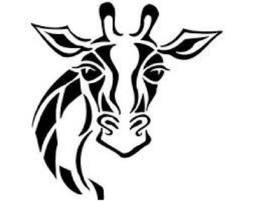 Giraffe Tribal vinyl decal sticker zoo animal cute mammal