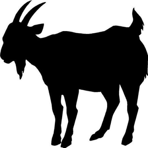 Goat silhouette vinyl decal sticker cute billy goat farm animal