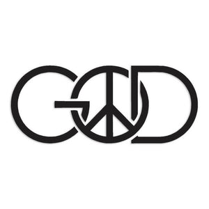 God Peace Sign Decal Sticker
