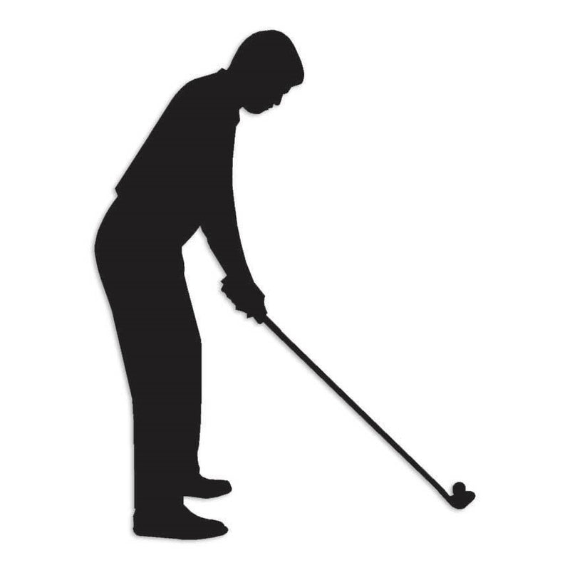 Golfer Address Golf Decal Sticker