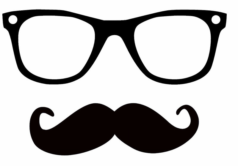 Hipster Glasses Mustache Vinyl