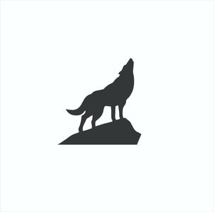 Howling Wolf Vinyl Die Cut Car Decal Sticker