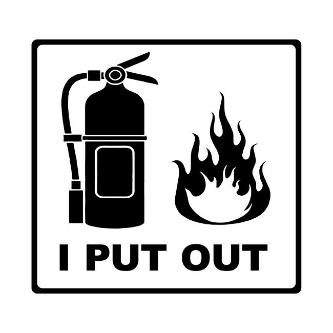 I Put Out Fires Firefighter Custom Cut Vinyl Decal Sticker