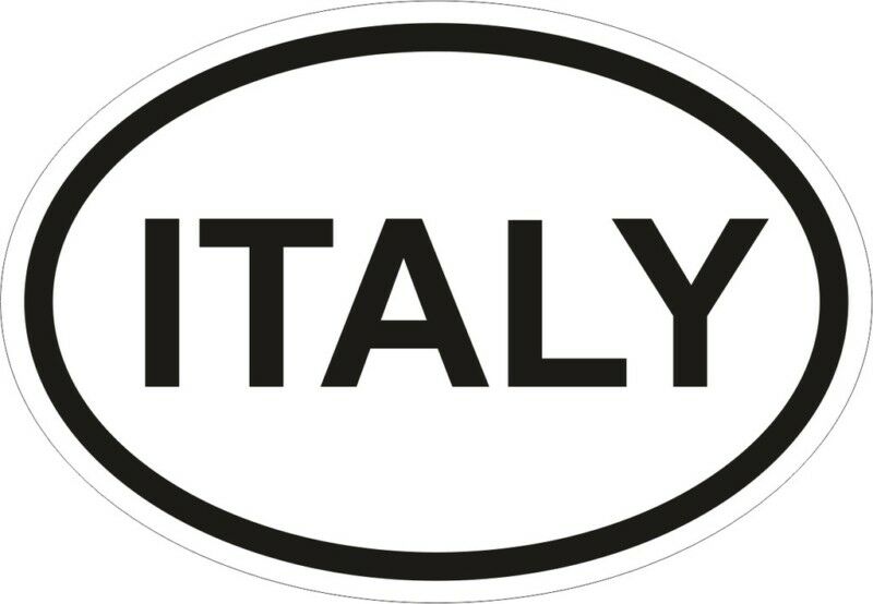 ITALY COUNTRY CODE OVAL VINYL STICKER bumper decal ITALIA International CAR