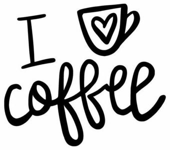 I Love Coffee Decal Cartoon Vinyl Sticker Laptop Car Window
