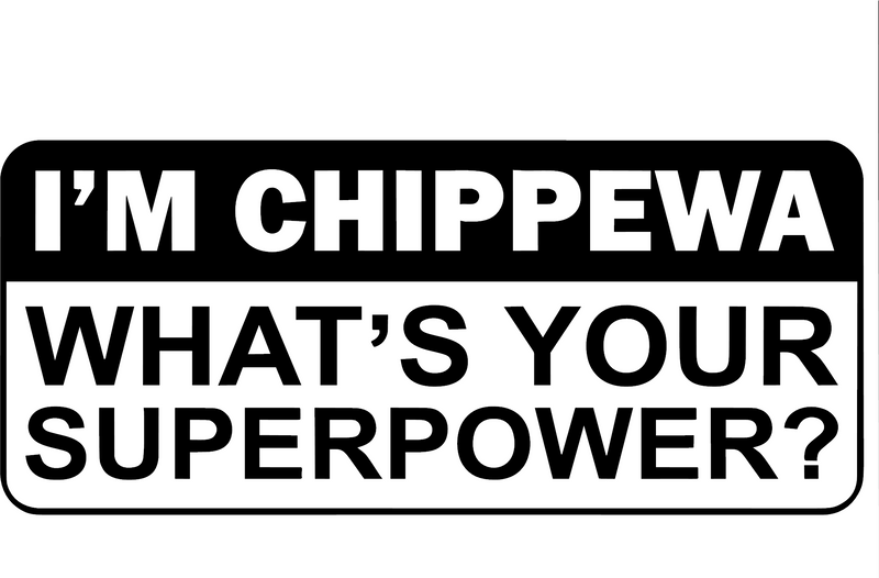 I'm Chippewa What's Your Superpower Window Car Decal Native American Pride Tribe Powwow Ojibwe, Ojibwa First Nations