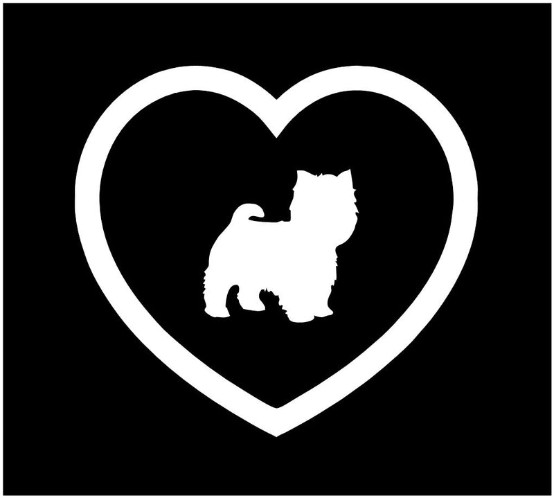 I love maltese bichon vinyl decal bichon in heart sticker dog lover decals