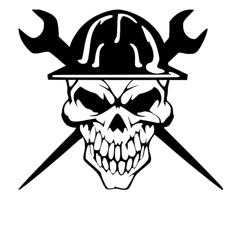 Iron Worker Craft Skull Decal