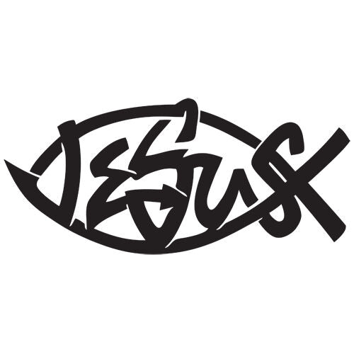 Jesus Fish Christian Religious God Cross Graffiti Vinyl Decal Sticker