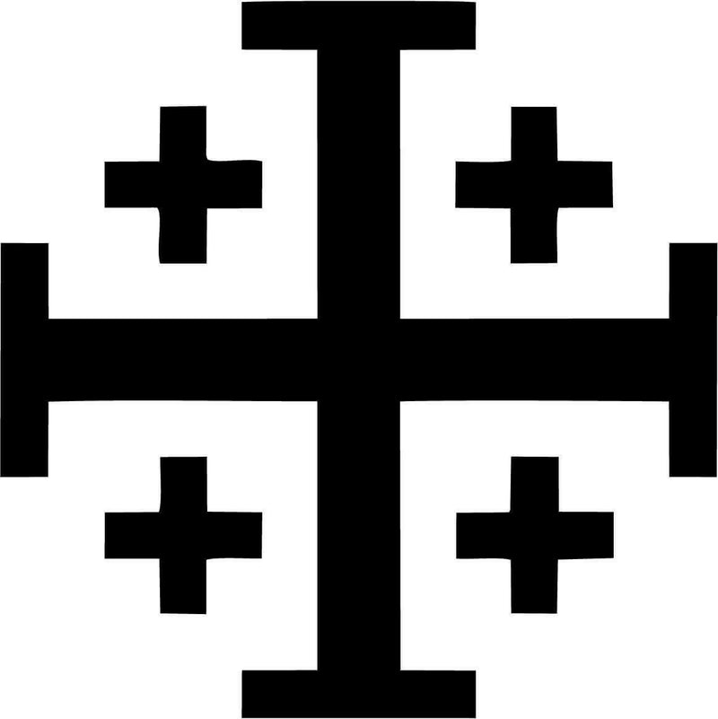 Jerusalem Cross Vinyl Car Window Laptop Decal Sticker