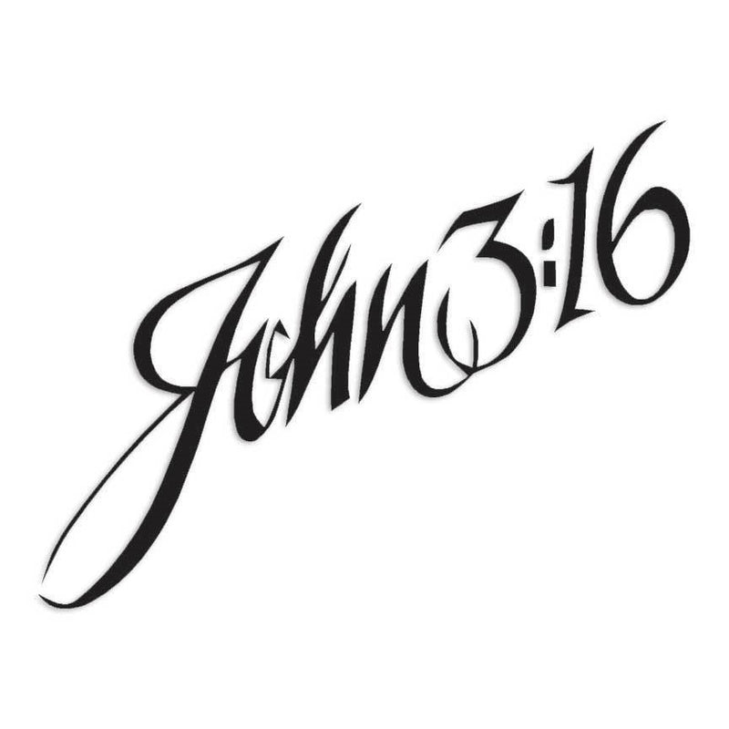 John 316 Cursive Decal Sticker