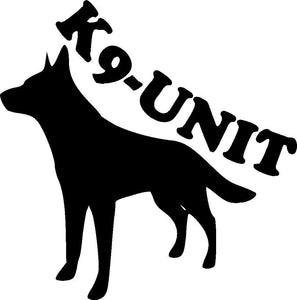 K9-UNIT German Shepherd police dog vinyl decal sticker