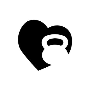 KETTLEBELL HEART Fitness Gym Workout Vinyl Decal Window Sticker