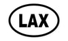 LAX Lacrosse Oval car window bumper sticker decal