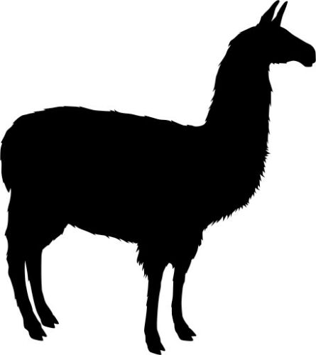 Llama Livestock Guardian Farm Wool Animal Silhouette Vinyl Car Decal