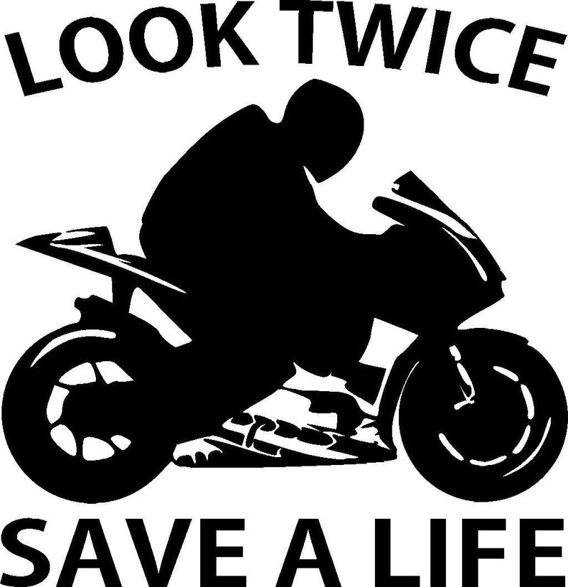 Look twice save a lifesport bike vinyl decal sticker