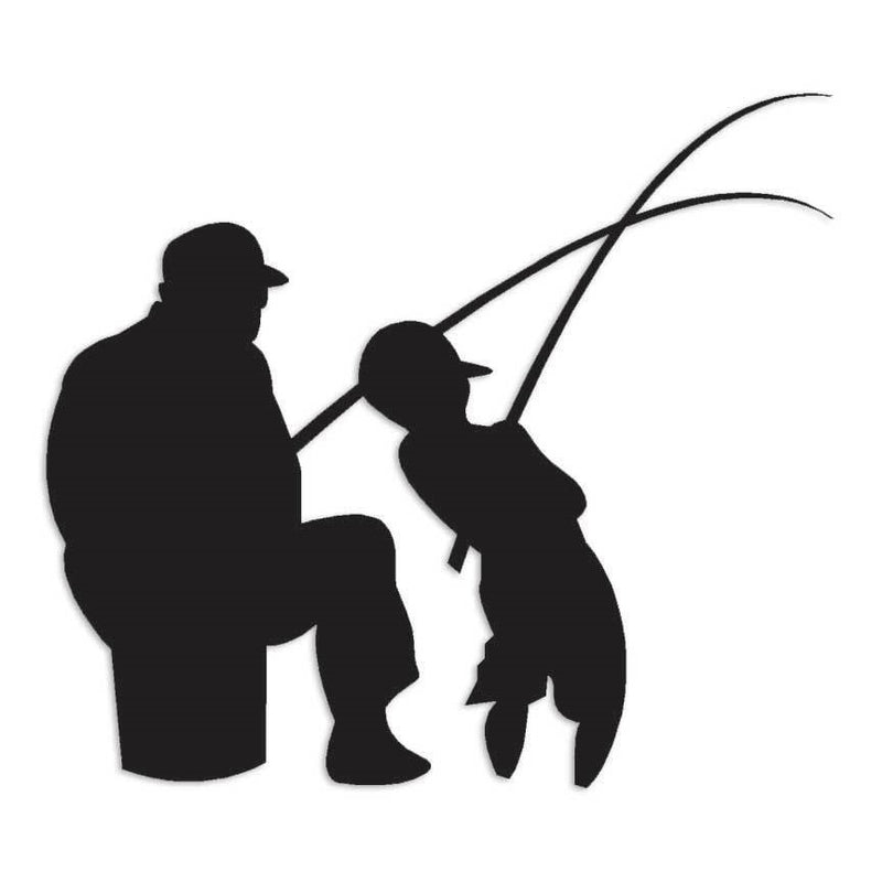 Man Son Fishing Decal Sticker