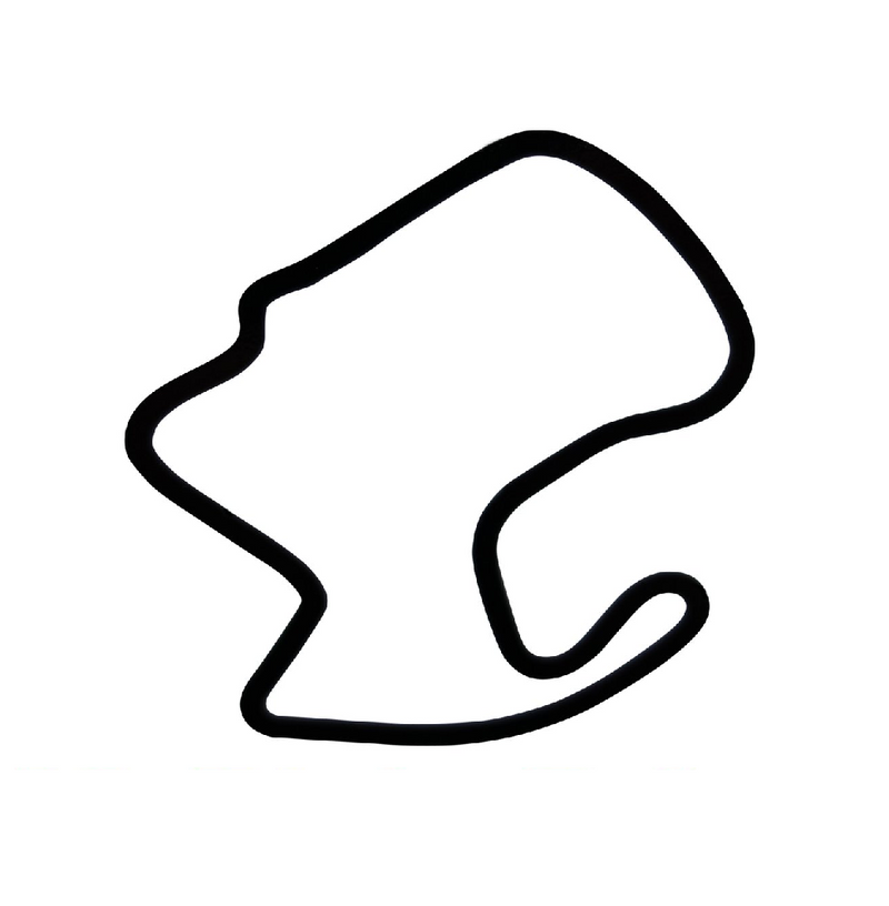 Mazda Raceway Laguna Seca Decal Race Track Decals Outline Sticker Helmet Car