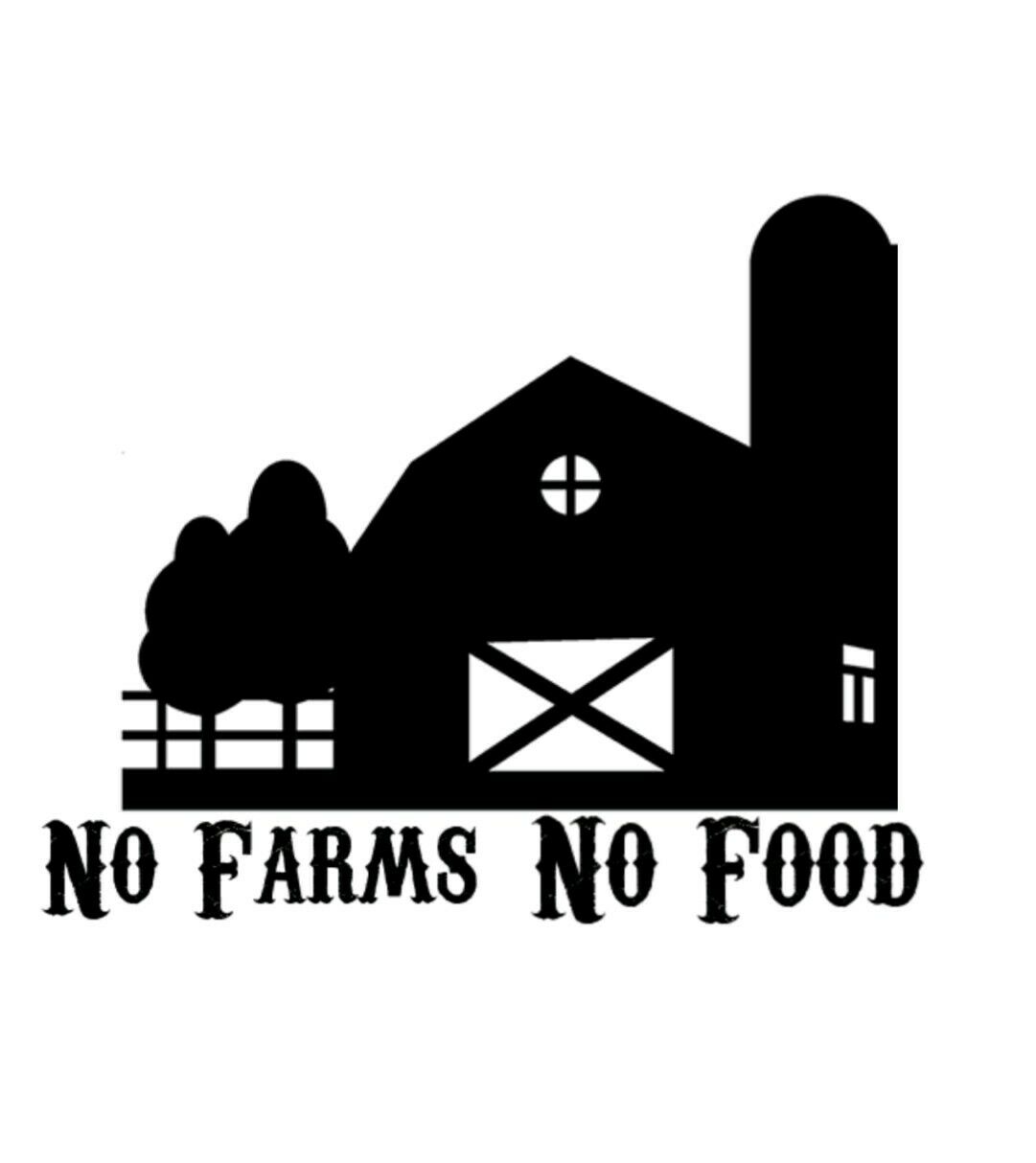 No Farms no food farmers environment Car window decal truck outdoor sticker