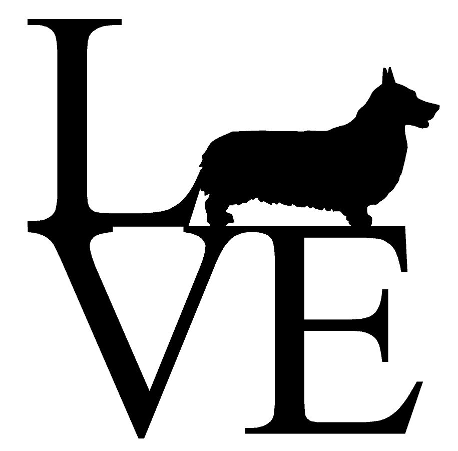 PEMBROOK CORGI LOVE Vinyl Decal Window Sticker