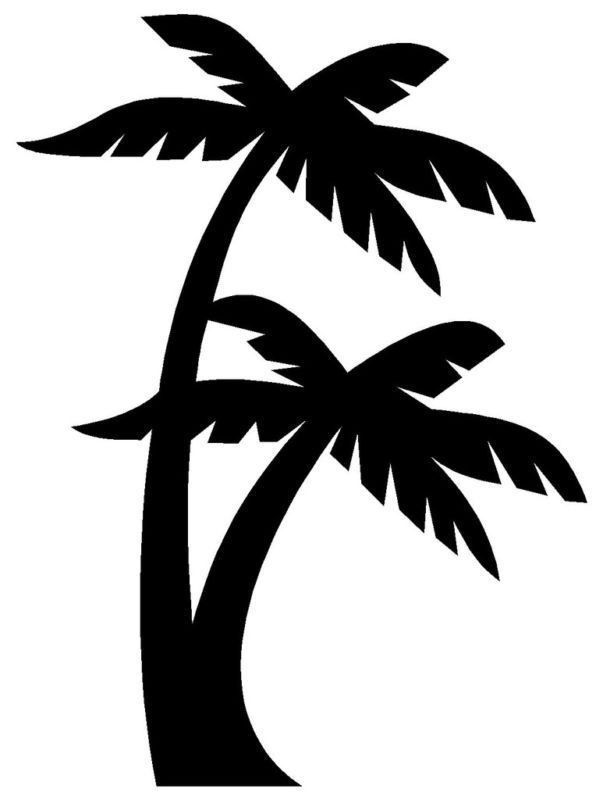 Palm Tree Island   Hawaii vinyl sticker decal Car Vinyl Window Sticker phone