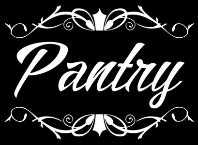Pantry Door Vinyl Decal Sticker Sign Kitchen  Home Wall Lettering