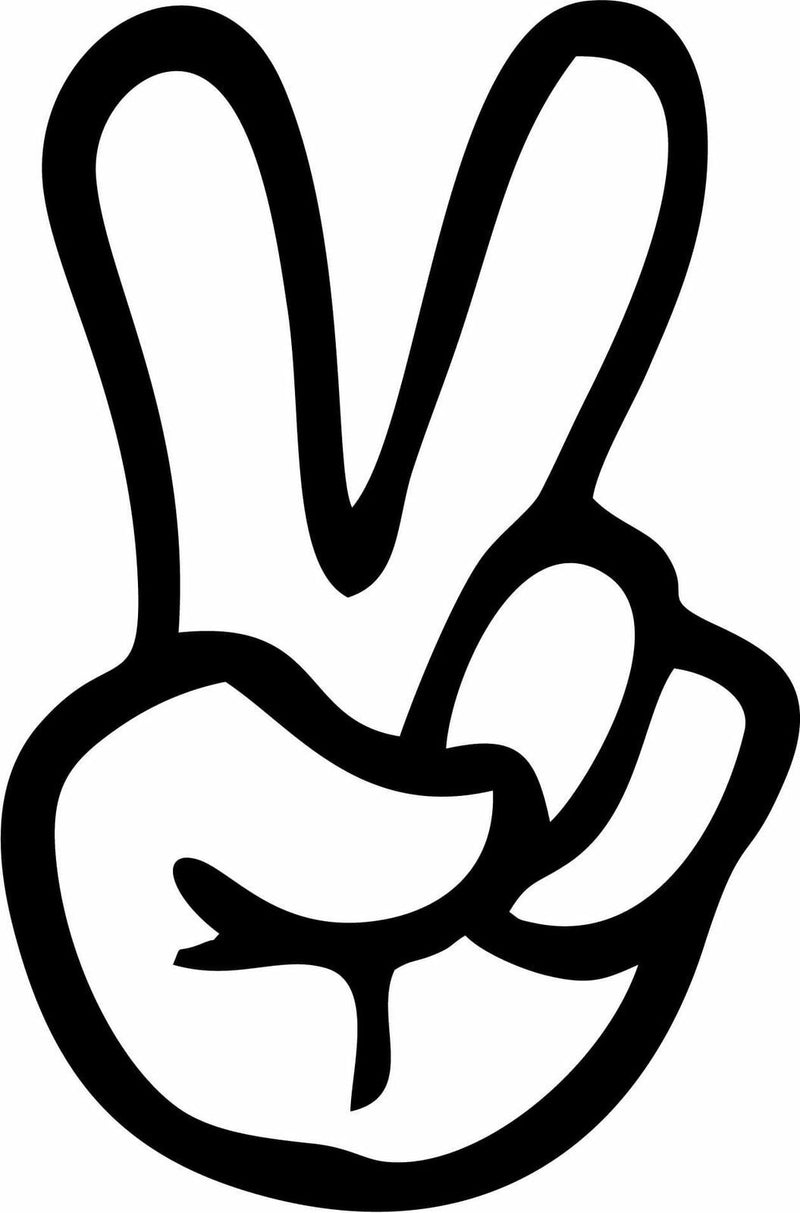 Peace Sign Hands Die cut Vinyl Decal   Logo Car Window Sticker phone laptop