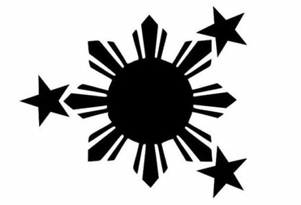 Philippines Sun Flag Decal Filipino Pinoy Pride Car Window Sticker Sun Stars