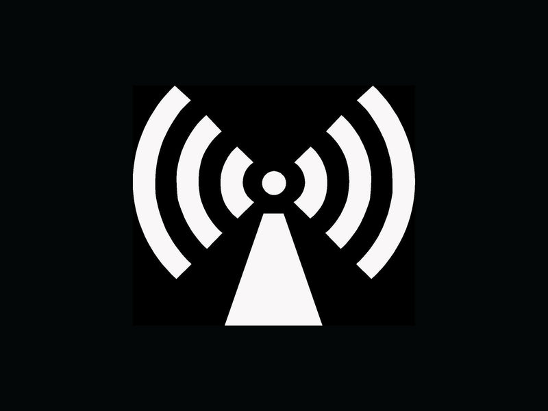 RADIO TOWER Symbol Sticker Vinyl Decal Logo Icon Car Window Business Wall Door