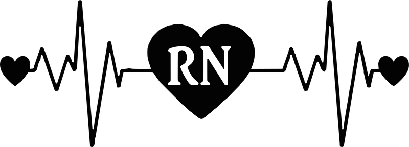 RN Lifeline Sticker vinyl sticker registered nurse decal stethoscope