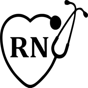 RN Nurse Stethoscope Heart Vinyl Car Window Laptop Decal Sticker